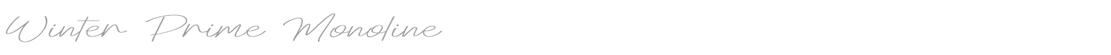 Winter Prime Monoline font preview